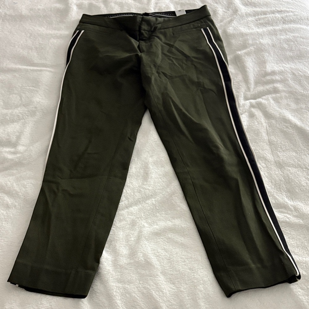 Banana Republic Olive Chinos with White Trim